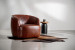 Tayson Leather Swivel Armchair - Mocha Armchairs - 4