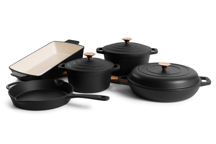 Nouvelle Cast Iron 8-Piece Cookware Set - Matt Black Nouvelle Cast Iron Sets - 1