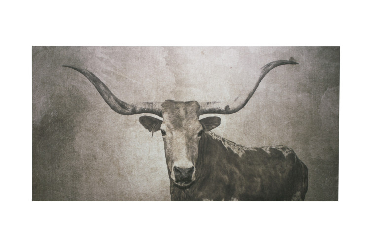 Premium Canvas - Texas Longhorn Abstract - Large Canvas Art - 1