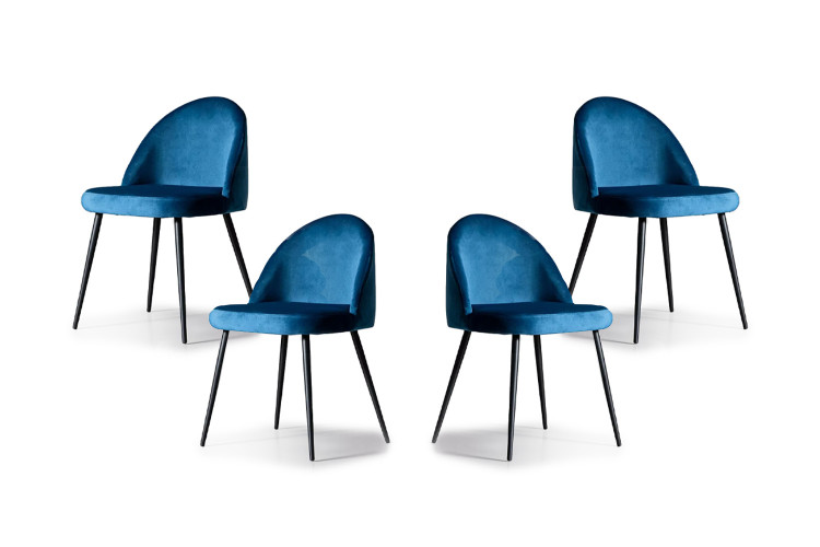 Demo - Eliana Dining Chair - Set of 4 - Navy Demo Clearance - 1