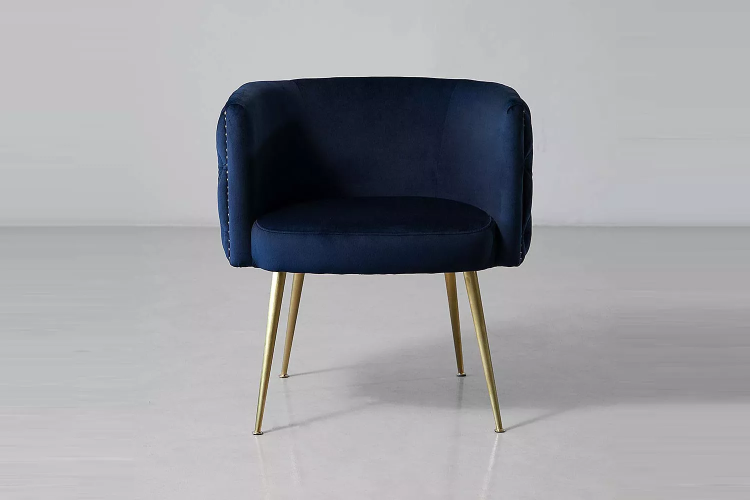 Demo - Bellamy Velvet Dining Chair - Midnight Blue Demo Clearance - 1