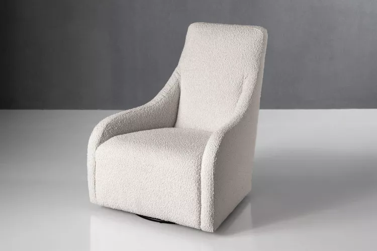 Vesper Swivel Armchair - Ivory Armchairs - 1