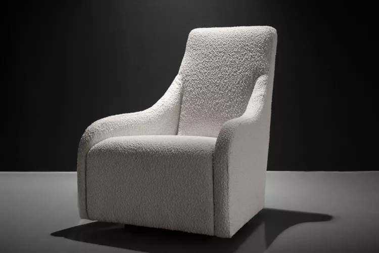 Vesper Swivel Armchair - Ivory Armchairs - 1