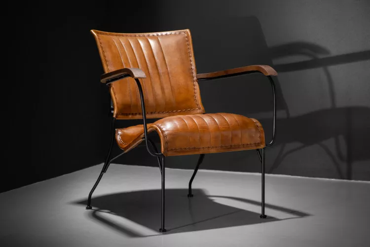 Jolie Leather Armchair - Burnt Tan Armchairs - 1