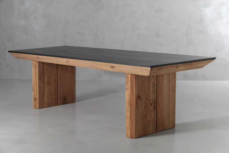 Cordoba Dining Table - 2.4m - Natural & Black Dining Tables - 2