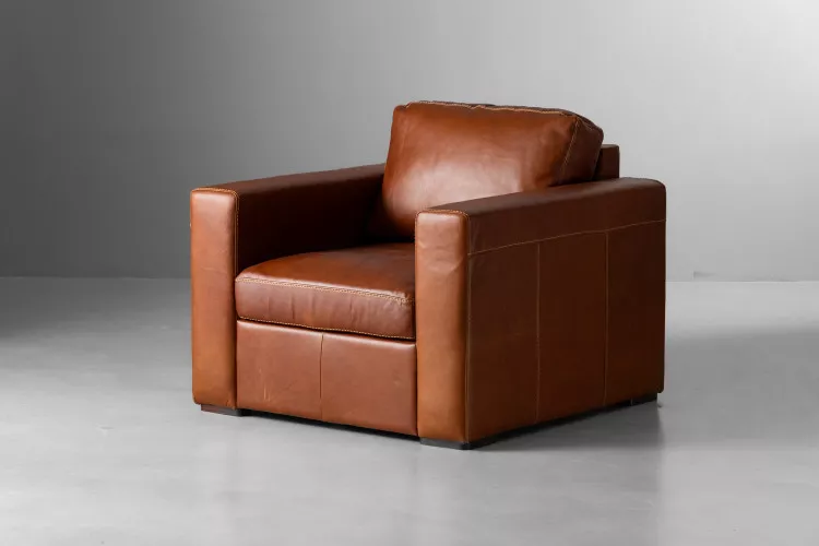 Archer Leather Armchair - Burnt Tan Armchairs - 1