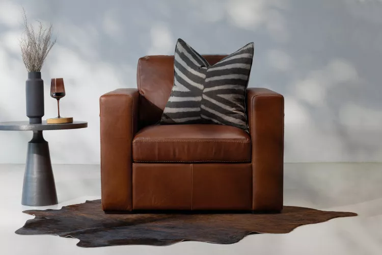 Archer Leather Armchair - Burnt Tan Armchairs - 1