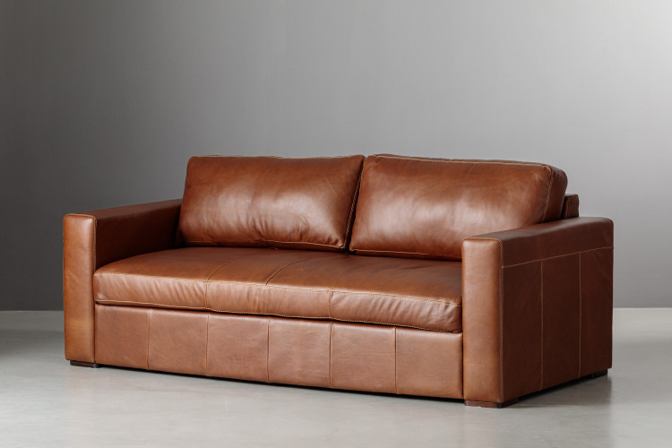 Archer 3-Seater Leather Couch 3 - Seater Couches - 1