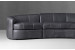 Gracelyn Leather 4-Seater Couch - Charcoal 4 Seater Leather Couches - 5