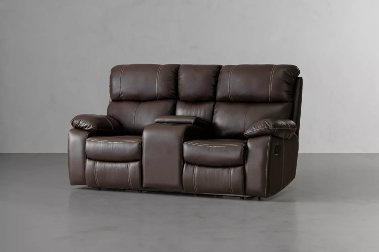 Demo - Oscar 2 Seater Leather Recliner - Coco Demo Clearance - 4