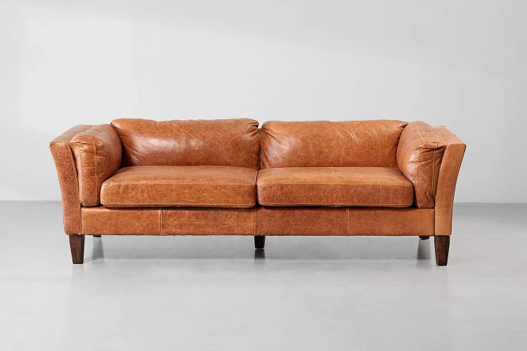 Demo - Granger 3-Seater Leather Couch - Vintage Tan Demo Clearance - 1