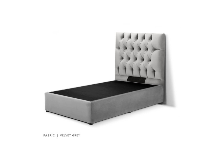 Catherine Bed - Three Quarter | Velvet Grey