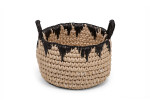 Kiman Basket - M - Dark Grey & Natural | Baskets | Decor -