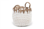 Kiman Basket - Small  - White & Natural | Baskets | Decor -