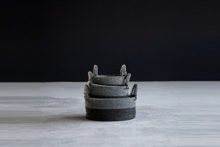 Reza Basket Set - Grey & Dark Grey