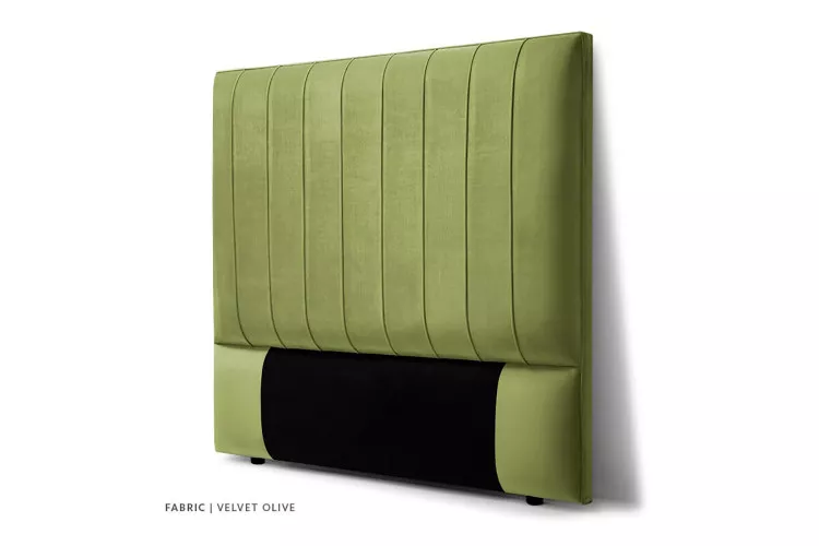 Harlem Headboard - King - Velvet Olive  -