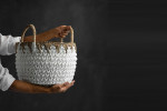 Kiman - Medium  - White & Natural | Baskets | Decor  -