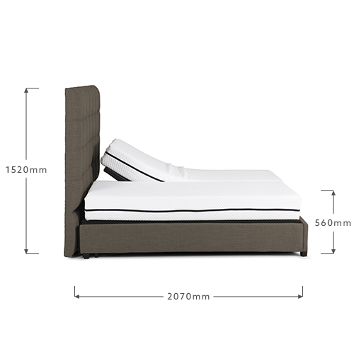 SlumberFlex Adjustable Bed King XL - Alaska Brown